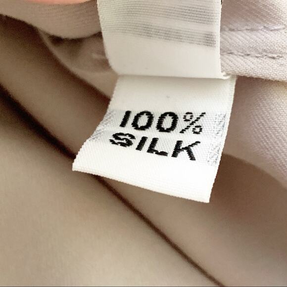 Walcott:Takemoto Dress Designer Silk Taupe Sleeveless Box Pleat Sheath Small NEW - Picture 8 of 12